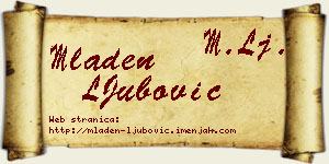 Mladen LJubović vizit kartica